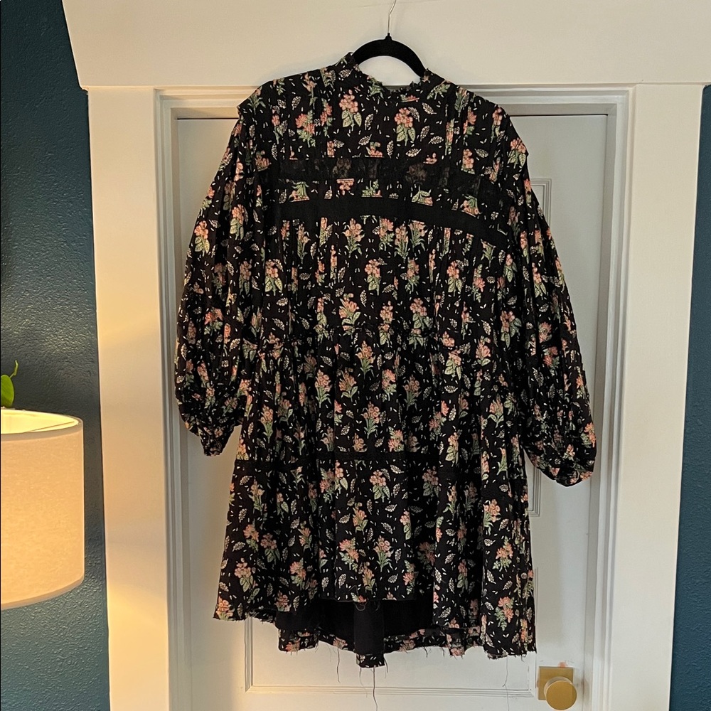 Anthropologie Floral Long Sleeve Dress